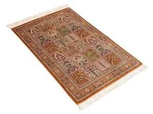 Tappeto Ghom Seta Geometrico Ruggine Verde 60x90 Cm