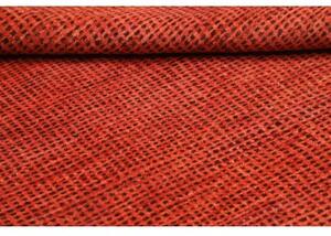 Tappeto Essenzia Geometrico Rosso Ruggine Arancione Bruciato 121x180 Cm