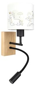 Brilagi - Lampada LED Flex BOBO WOOD 1xE27/25W/230V + LED/3W rovere/nero/bianco/singola