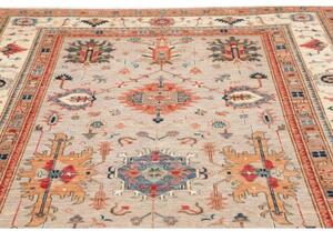 Tappeto Kazak Fine Geometrico Beige Ruggine 197x302 Cm