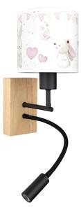 Brilagi - Lampada LED Flex BOBO WOOD 1xE27/25W/230V + LED/3W rovere/nero/crema/blu reale