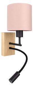 Brilagi - Lampada LED Flex. BOBO WOOD 1xE27/25W/230V + LED/3W rovere/nero/rosa