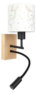 Brilagi - Lampada LED flessibile BOBO WOOD 1xE27/25W/230V + LED/3W rovere/nero/bianco/regale