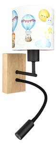 Brilagi - lampada LED flessibile BOBO WOOD 1xE27/25W/230V + LED/3W quercia/nero/bianco/motivo animale