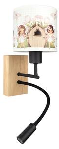 Brilagi- lampada LED flessibile BOBO WOOD 1xE27/25W/230V + LED/3W rovere/nero/bianco/rosa/fate