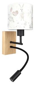 Brilagi - lampada LED flessibile BOBO WOOD 1xE27/25W/230V + LED/3W rovere/nero/bianco/blu reale