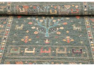 Tappeto Istintia Figurativo Blu Petrolio Beige 95x156 Cm