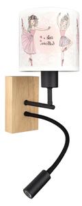 Brilagi- Lampada LED flessibile BOBO WOOD 1xE27/25W/230V + LED/3W rovere/nero/bianco/rosa/confezione