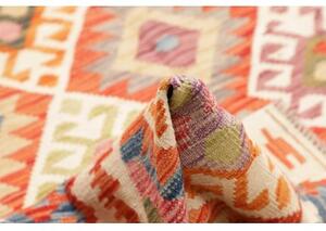 Tappeto Kilim Geometrico Terracotta Avorio 247x335 Cm
