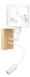 Brilagi - Lampada LED Flex. BOBO WOOD 1xE27/25W/230V + LED/3W rovere/bianco/crema./regale
