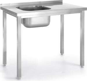 Lavabo con una vasca a sinistra Budget Line STAL 1000 x 600 x 850 cm - Hendi 816790