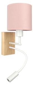 Brilagi - Lampada LED flessibile BOBO WOOD 1xE27/25W/230V + LED/3W rovere/bianco/rosa