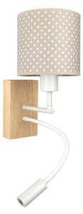 Brilagi - Lampada LED Flex BOBO WOOD 1xE27/25W/230V + LED/3W rovere/bianco/beige/a pois
