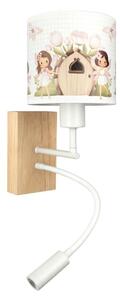 Brilagi - Lampada LED Flex. BOBO WOOD 1xE27/25W/230V + LED/3W rovere/bianco/rosa/fate