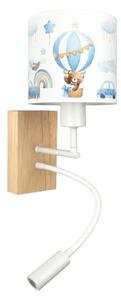 Brilagi - Lampada LED Flex. BOBO WOOD 1xE27/25W/230V + LED/3W rovere/bianco/blu/orsetto