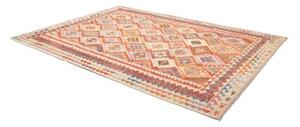 Tappeto Kilim Geometrico Terracotta Avorio 247x335 Cm