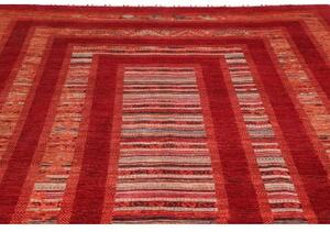Tappeto Gabbeh Nova Geometrico Rosso Arancione 243x300 Cm