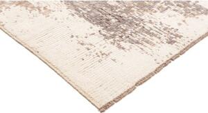 Tappeto Berbero Astratto Avorio Grigio Tortora 249x294 Cm