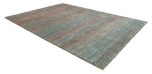 Tappeto Cromopura Geometrico Blu Petrolio Rame 253x351 Cm