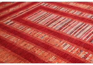 Tappeto Gabbeh Nova Geometrico Rosso Arancione 243x300 Cm
