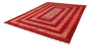 Tappeto Gabbeh Nova Geometrico Rosso Arancione 243x300 Cm