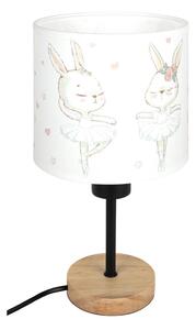 Brilagi - Lampada da tavolo BOBO WOOD 1xE27/25W/230V rovere/nero/bianco/coniglietti