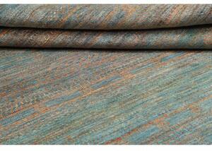 Tappeto Cromopura Geometrico Blu Petrolio Rame 253x351 Cm