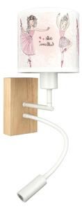 Brilagi - Lampada LED Flex. BOBO WOOD 1xE27/25W/230V + LED/3W rovere/bianco/rosa confezione