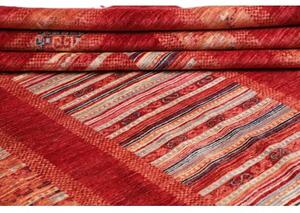 Tappeto Gabbeh Nova Geometrico Rosso Arancione 243x300 Cm