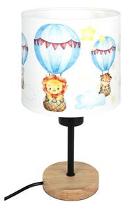 Brilagi - Lampada da tavolo BOBO WOOD 1xE27/25W/230V rovere/nero/bianco/a tema animali