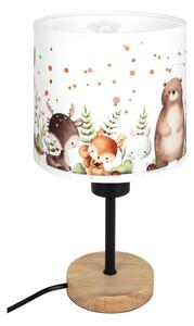 Brilagi - Lampada da tavolo BOBO WOOD 1xE27/25W/230V rovere/nera/bianca/con animaletti