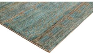Tappeto Cromopura Geometrico Blu Petrolio Rame 253x351 Cm