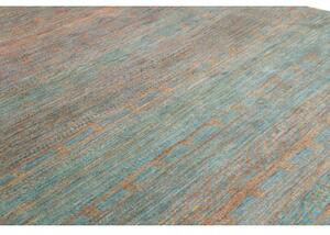 Tappeto Cromopura Geometrico Blu Petrolio Rame 253x351 Cm