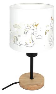 Brilagi - Lampada da tavolo BOBO WOOD 1xE27/25W/230V rovere/nero/bianco/unicorni