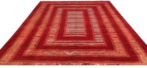 Tappeto Gabbeh Nova Geometrico Rosso Arancione 243x300 Cm