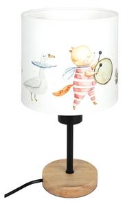 Brilagi - Lampada da tavolo BOBO WOOD 1xE27/25W/230V rovere/nera/bianca/animaletti