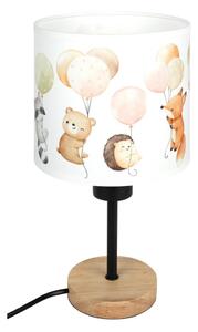 Brilagi - Lampada da tavolo BOBO WOOD 1xE27/25W/230V rovere/nero/bianco/animaletti