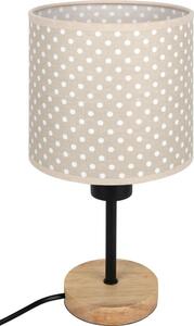 Brilagi - Lampada da tavolo BOBO WOOD 1xE27/25W/230V rovere/nero/beige/pois