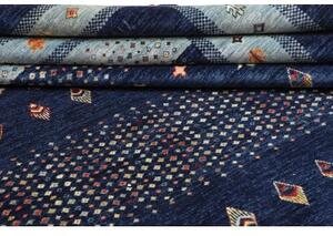 Tappeto Gabbeh Nova Geometrico Blu Scuro Azzurro 250x304 Cm