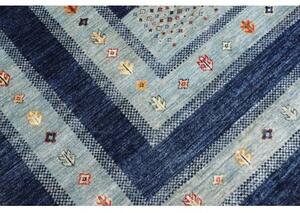 Tappeto Gabbeh Nova Geometrico Blu Scuro Azzurro 250x304 Cm