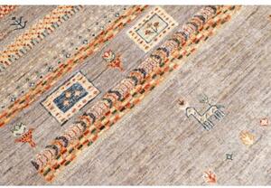 Tappeto Gabbeh Nova Figurativo Tortora Multicolore 171x236 Cm
