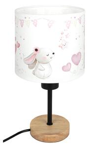 Brilagi - Lampada da tavolo BOBO WOOD 1xE27/25W/230V rovere/nero/crema/coniglietti
