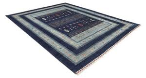 Tappeto Gabbeh Nova Geometrico Blu Scuro Azzurro 250x304 Cm