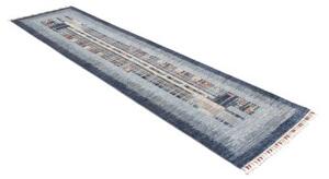 Tappeto Gabbeh Nova Figurativo Blu Azzurro Corsia 81x300 Cm