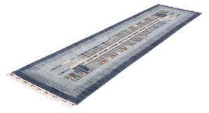 Tappeto Gabbeh Nova Figurativo Blu Azzurro Corsia 81x300 Cm