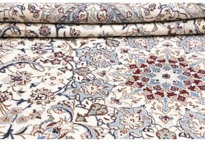 Tappeto Nain 9la Medaglione Floreale Avorio Blu 207x322 Cm