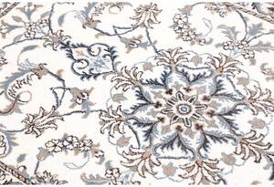 Tappeto Nain Kashmar Medaglione Floreale Avorio Blu 88x142 Cm