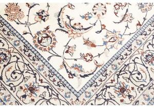 Tappeto Nain 9la Medaglione Floreale Avorio Blu 207x300 Cm