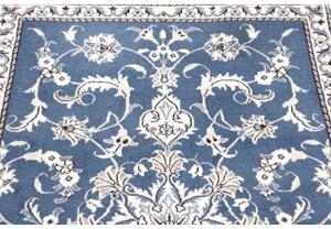 Tappeto Nain Kashmar Medaglione Floreale Blu Bianco 90x138 Cm