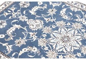 Tappeto Nain Kashmar Medaglione Floreale Blu Bianco 90x138 Cm